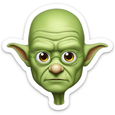 Olaf Scholz als yoda verkleidet sticker