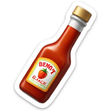 Bottle of Hot Sauce Black sticker