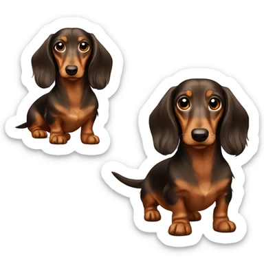 longhaired dachshund sticker