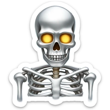 Skeleton made out of chrome sticker