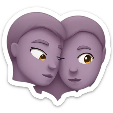 Cuddle and kiss sticker