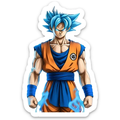goku ssj blue with rinnegan sticker