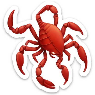 Scorpio star sign in red  sticker