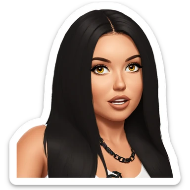 realistic portrait of girl sticker