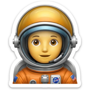 Astronaut helmet with Suggests a contained environment and communication. sticker
