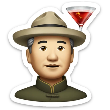 Mao Zedong with Martini sticker