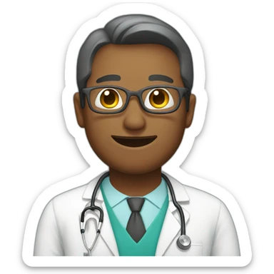 Doctor and patient sticker