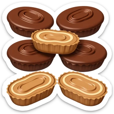 delicious buckeye candy, simple and appetizing sticker