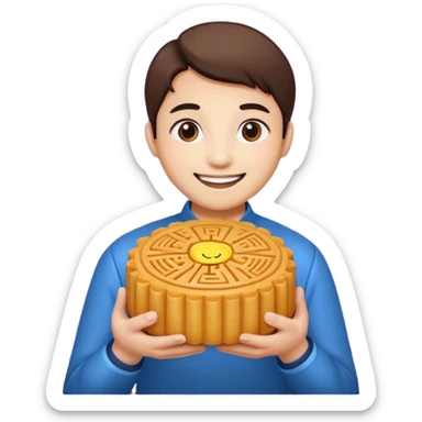 Giving moon cake to some one  sticker