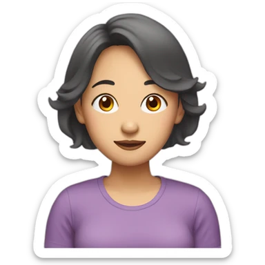 trans lesbian asian woman sticker