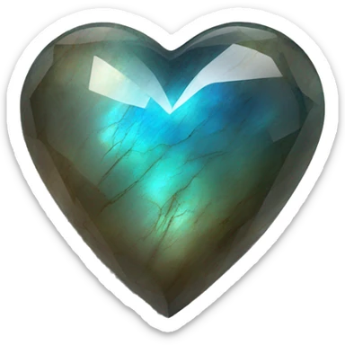 Labradorite heart sticker
