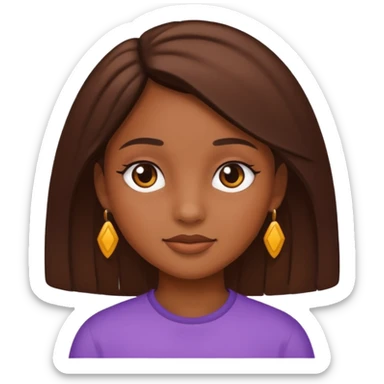 A girl with brow sticker