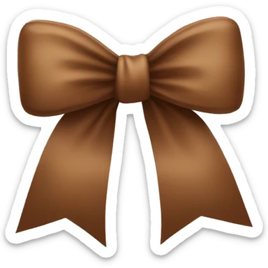 Christmas brown bow sticker