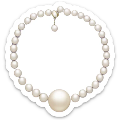pearl necklace sticker
