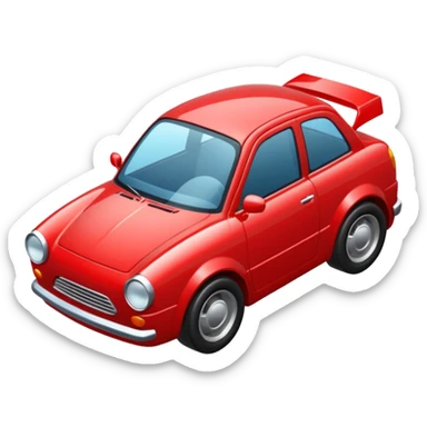 CARRO ROJO  EN DIAGONAL sticker