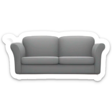 grey couch in a white living room one window and plants sticker