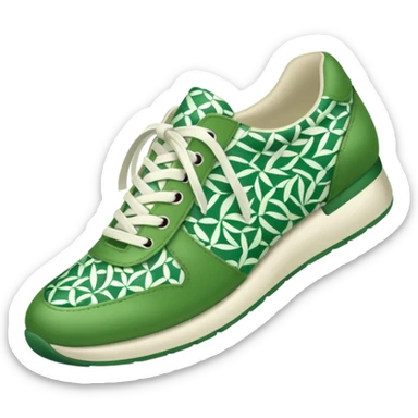 green patterned shoes  sticker