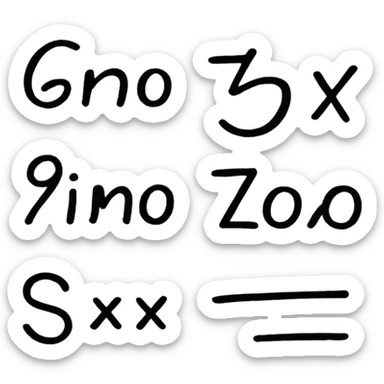 six seven number sticker