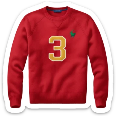 red crewneck Ralph Lauren sweater  sticker