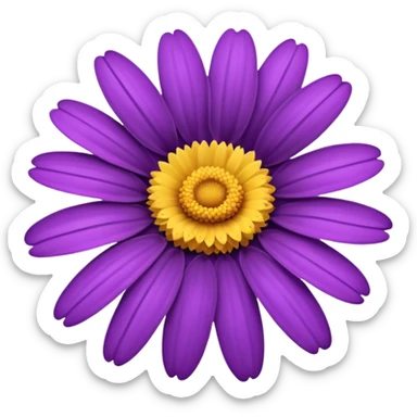 purple daisy flower sticker