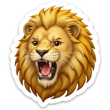Roaring lion sticker
