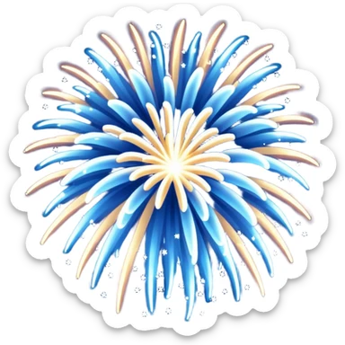 blue firework sticker
