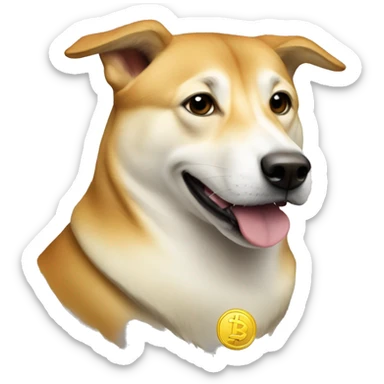 Elon musk doge coin sticker