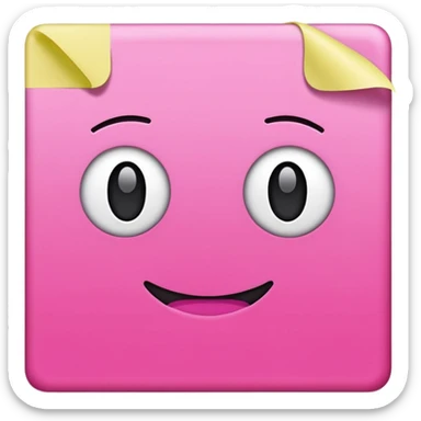 pink post-it note sticker