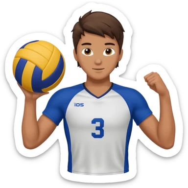 volleyball player boy brunet sticker