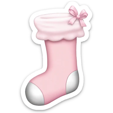 baby pink stocking with silver sticker