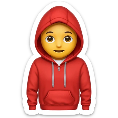 red hoodie sticker
