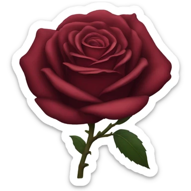 Dark red rose sticker