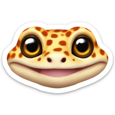 leopard gecko orange  sticker