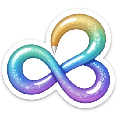 Glitter White Infinite sticker