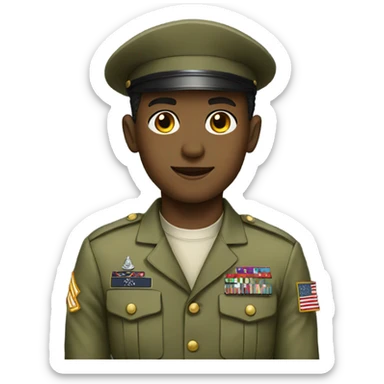 military boy in uniform sticker