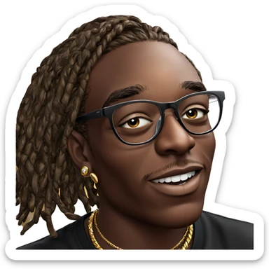 dark-skinned boy with jewelry sticker