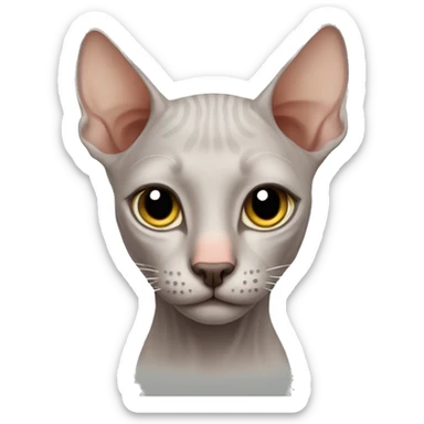 A hairless cat sticker