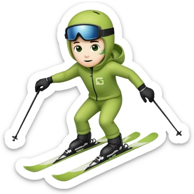 Skiing Creeper sticker