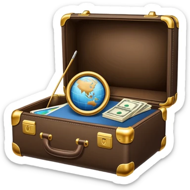 luxury travel items sticker