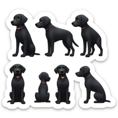 black-dog-with-sore-leg sticker