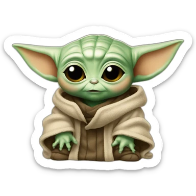 grogu baby yoda starwars sticker
