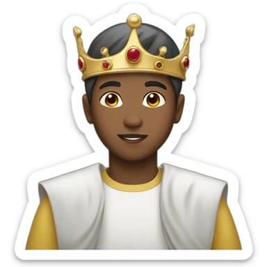 Muslim boy with crown sticker