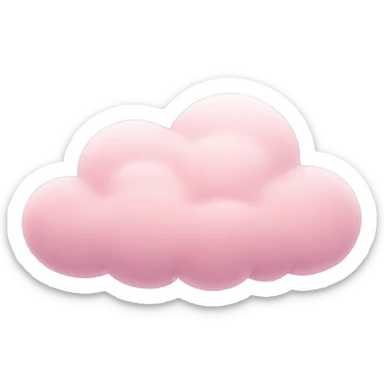 pastel pink cloud sticker
