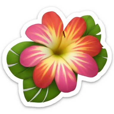Hawaiian flower sticker