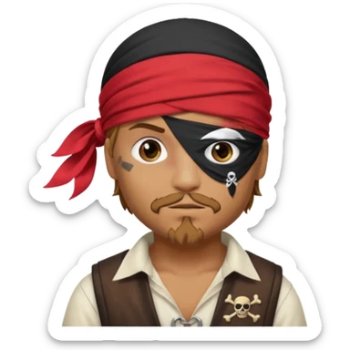Make a pirate doing the six seven meme sticker
