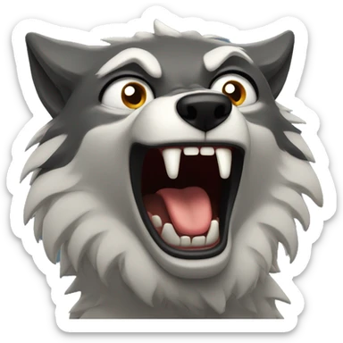 Screaming warewolf sticker