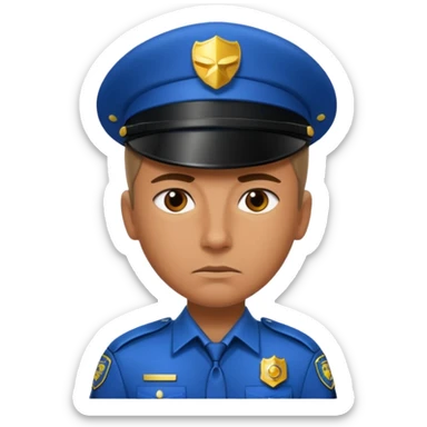futuristic cop sticker