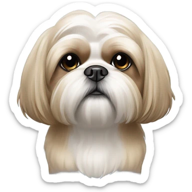 All Tan shih tzu side eye sticker