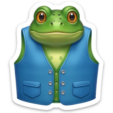 Frog with a vest sticker