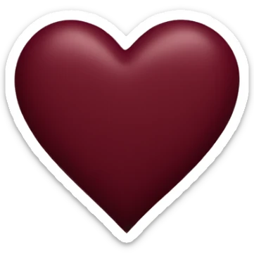 Burgundy heart  sticker